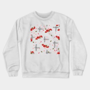 Red flowers Crewneck Sweatshirt